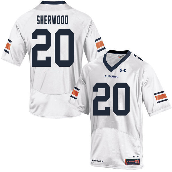 Men #20 Jamien Sherwood Auburn Tigers College Football Jerseys Sale-White - Click Image to Close